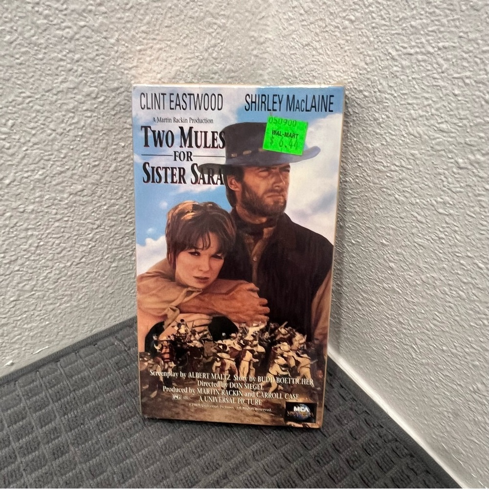 Two Mules For Sister Sara (VHS, 1992) Clink Eastwood, 1969 Film NEW, Sealed